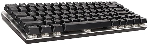 Goshyda Kabelgebundene Mechanische Gaming-Tastatur, AK33 82 Tasten TKL Mechanische Tastatur mit 18 Beleuchtungsmodi, Kompakte PC-Computertastatur, RGB-Schwarz-Schalter, für Win XP 7 8,