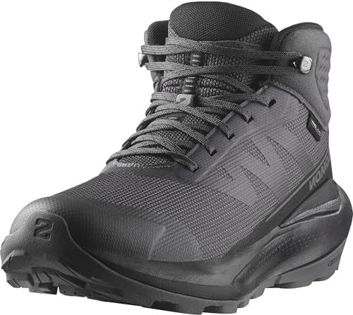 Salomon Elixir Tour Mid Chaussures Imperméables de randonnée pour Femme, Confort optimal, Déroulé souple, Imperméabilité, Asphalt, 36 ⅔