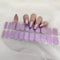 Ceboic Semi Cured Gel Nail Strips, 22PCS Glossy Extra Long Stickers, Soft Self-Adhesive Wraps, Salon-Quality Polish Strips, French Manicure Set, UV/LED Lamp Required, Chameleon Purple