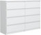 Tesconcept Kommode mit 8 Schubladen 140cm Weiß Matt, Sideboard Schrank, Mehrzweckschrank Regal Wohnzimmer Schlafzimmer Möbel | 140x100x33cm | Spanplatte Plattenstärke 16mm4