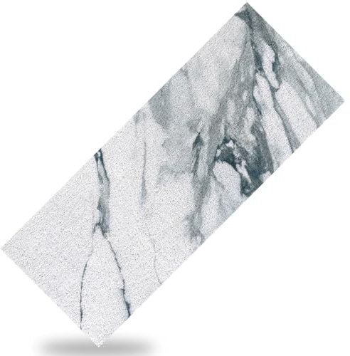 Tapis de bain antidérapant 40 x 100 cm : tapis de bain doux et confortable, avec trous d’évacuation de l’eau. Tapis de massage en PVC et luffa, antidérapant, pour baignoires, douches e zones humides.