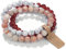 SAIBANGZI Handmade Echte Natursteinperlen Heilsteine Armband Unisex Chakren Perlenarmband, 8MM Runde Edelsteine Yoga Armbänder, Elastische Perlen Anti Stress Armband