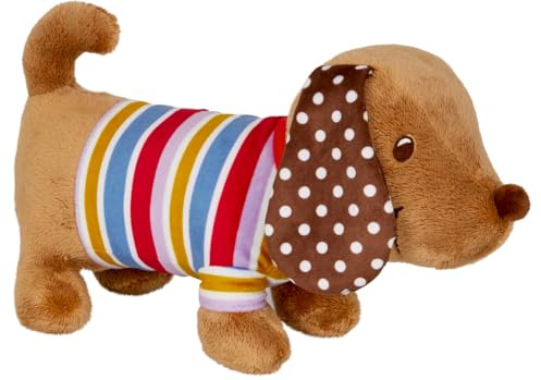 Die Spiegelburg I Kuschel-Dackel - BabyGlück I EIN treuer Begleiter aus weichem Plüsch für den Start ins Leben, kunterbunt, ideal zum Spielen, Kuscheln und Liebhaben