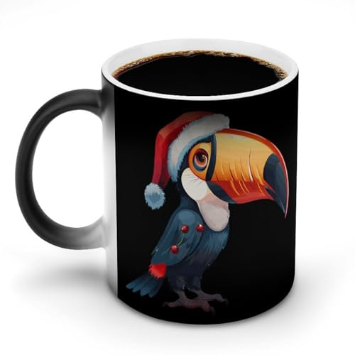 Tukan-Tasse mit Wärmewechsel, Keramiktasse, personalisierte Farbwechseltas