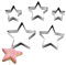 Cortador de galletas de estrella, cortador de galletas en forma de estrella, moldes de acero inoxidable, juego de cortadores de galletas, 5 cortadores de galletas de estrella para niños, cortador de