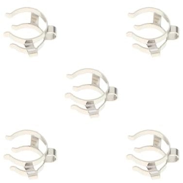 5 Set Stainless Steel Test Tube Clamp Keck Clips Ground Joints Lab Equipment 19mm