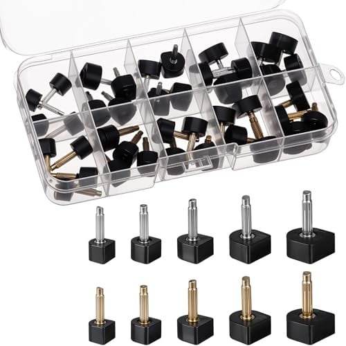 20 Paar Ersatz Absätze Fersenspitzen Absatz Reparatur Set für High Heels Schwarz U-Form Ersatzspikes für Stiletto-Absätze Stiftabsatz Dübel Stöckel Absatzschoner(5 Größen 8-12 mm)