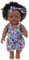 Comebachome Schwarze Babypuppen, 12 Zoll Vinyl African American Baby Girl Puppe mit Strampler und Stirnband, realistische Puppe für Kinder im Alter von 2 + (Stil 1)