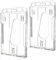 MEXRUMI Pochettes Pour Cartes D'Identité, Pack De 2 Porte-Clés Résistants Plastique Dur Protection Transparente Pour Cartes Fente Pour Le Pouce Étui Pour Cartes École Fournitures De Bureau
