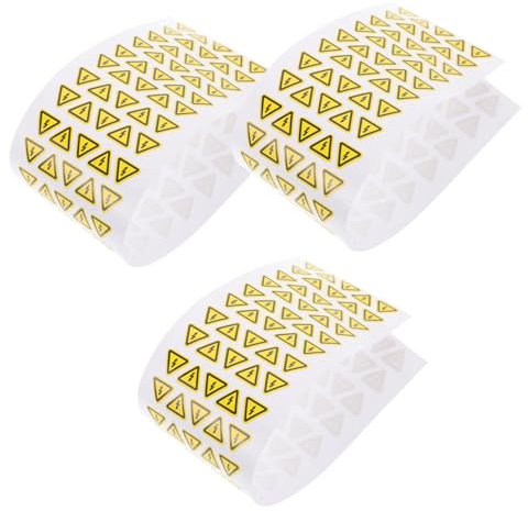 Toyvian 3 Blätter Anti-Schock - Label Aufkleber Elektroschockgeräte Warnaufkleber klein Elektroraum Zeichen Warnung elektrischer Aufkleber PVC Yellow für Zuhause BüRo Und Fabrik