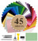 45 Pack Permanent Adhesive Vinyl Sheets Adhesive 12 x 12, 34 Colors Permanent Vinyl Transfer Film Plotter, Suitable for DIY Crafting T-Shirts, Cup, Home Decor