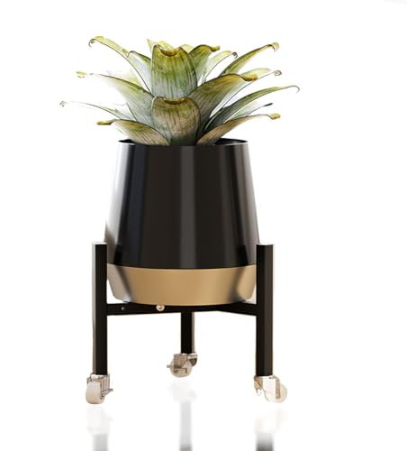 Support de plantes réglable - Noir - Support de fleurs stable pour l'intérieur - Support de plantes en métal - Support de pot de fleurs réglable pour l'intérieur et l'extérieur (3 tailles ajustables)