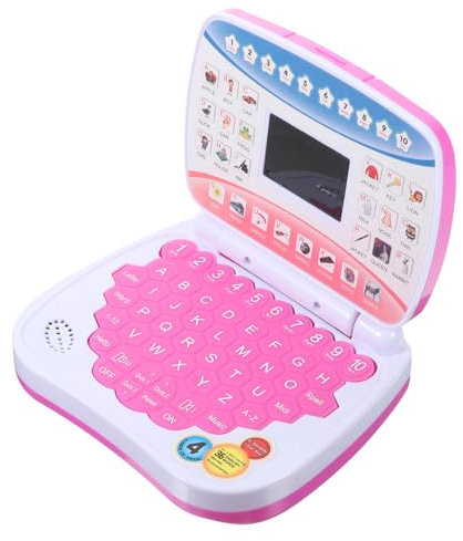 BESPORTBLE Mini Simulations-Laptop Für Junge Mädchen Interaktive Lernmaschine Mit Led-Bildschirm Und Musik Für Mädchen Von Jahren Spaß Und Bildung in Einem Bildungscomputer Spielzeug