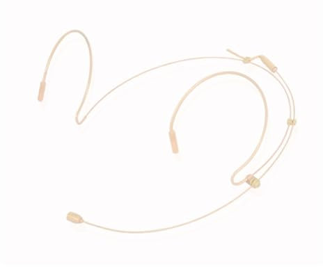 Microphone Serre-tête à condensateur omnidirectionnel à Double Tour d'oreille, Compatible avec Sennheiser et Shure Wireless(for Shure)