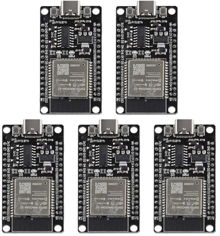 Orolotay 5 PCS ESP32 WROOM-32 Development Board Type-C CH340C Ultra-Low Power Consumption Dual Core Wireless Module