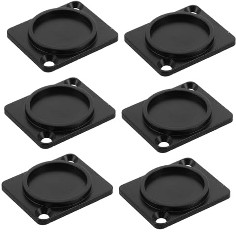 Hoement 6 Stück Xlr Anschluss Blindplatten aus Zink für Lautsprecherkabelverbinder mit Einfacher Montage und Schutz Geeignet für Audio Rackmontage in Schwarzer Farbe