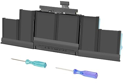 Matesk A1417 Batería para Mac Book Pro 15 Retina A1398 Mitte 2012 Anfang 2013, passend für ME665LL/A ME664LL/A MC976LL/A MC975LL/A 11.26V 99WH