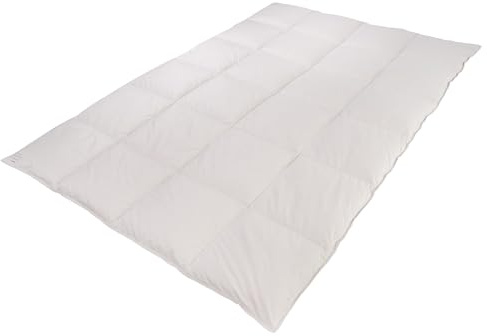 Künsemüller Comfort Daunenbettdecke, canadische Daunen und Federn (Klasse 1), Mako Batist Bezug aus 100% Baumwolle (150Nm), Universal 155x220 warm | der Klassiker