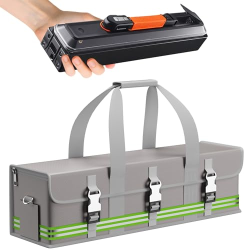 ENGPOW Lipo Safe Bag Feuerfeste und Explosionsgeschützte Ebike Akkutasche | 8 Schichten Brandschutz,Aufbewahrungsbox,Akku Tasche,50x16x16cm Verbessert LiPo Bag,E-bike Akku Schutzhülle