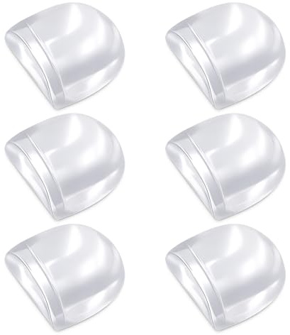 Auravale Pack 6 Topes para Puertas Suelo Adhesivos Transparentes Antigolpes | Tope de Puerta Autoadhesivo Silicona sin Taladro Protector Invisible Silencioso para Paredes y Muebles Sujeta Oficina Puerta
