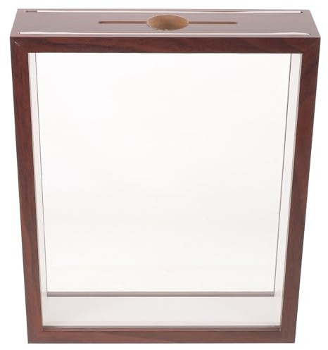 BESPORTBLE Boîte Vitrine Rangement Organisé Vintage en Bois Fente Supérieure pour Collectionneur de Capsules de Bière et Bouchons de Vin pour Décoration Maison et Fêtes