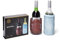 CellarDine Therm au Rouge & flexicles Chiller Bottle Gift Set, PVC, Red/Blue