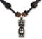 HANA LIMA Tikikette Tiki Halskette Surferkette Neuseeland Lederkette Surferhalskette Pewter