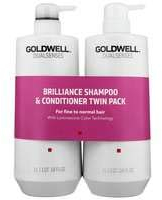 Goldwell Dualsenses Color Brilliance Duo 2x1000ml - Farbschutz für normales Haar - Unparfümiert, Farbstofffrei - Haarpflegeprodukt-Set - Shampoo und Conditioner