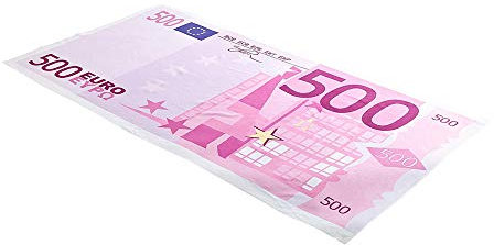 Monsterzeug Strandtuch 500 Euro Schein, Microfaser Badetuch mit Gelddruck, Handtuch für Fitness Sauna Yoga oder Reisen, saugfähig und schnelltrocknend, 180 x 90 cm