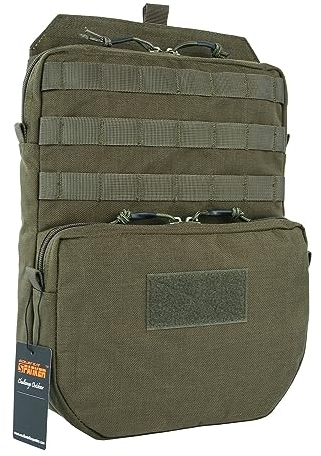EXCELLENT ELITE SPANKER Taktisch MOLLE Trinkrucksack für 3L Trinkwasserblase Molle Westenzubehör Trinkrucksack Multicam(Olivgrün)