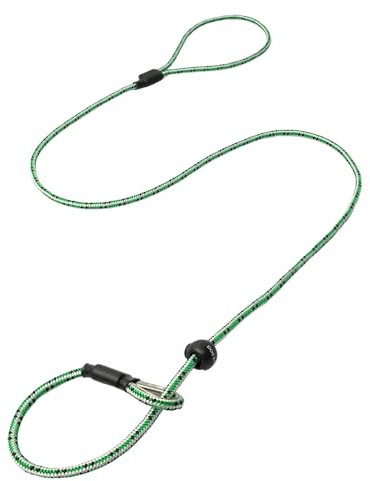 Dog & Field Pro Trialler Slip Lead, Green. 1.2m Rope Slip Lead For Dogs With Push Button Stopper, Easy To Slip On, No Collar Or Harness Needed. Thin Slip Lead For Dogs (Green)