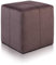 Ecopuf Cube - Sitzhocker Hocker Kunstleder Mikrofaser Sitzbox Quader Würfel Pouf Ottomane Fußbank für's Wohnzimmer Wohneinrichtung 40x40x40 cm Faber Braun A84