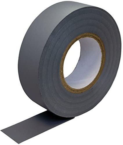 Lumonic 10x 1 rollo Cinta aislante PVC 19mm x 20m cinta adhesiva gris Isotape I Adecuado para electricistas y aficionados I Cinta aislante en varias longitudes y colores