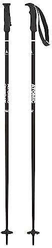 ATOMIC AMT Skistöcke - Schwarz - Länge 120 cm - Hochwertiger 3* Aluminium Skistock - Ergonomischem Griff am Stock - Verstellbare Handschlaufe - Stöcke mit 60mm-Pistenteller