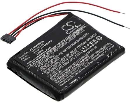 CS-GME500SL Batteries 600mAh Compatible with [Garmin] 010-01626-02, 4RL58983, Edge 200, Edge 205, Edge 500, Edge 520, Edge 820, Edge Explore 820 Replaces 361-00043-00, for 361-00043-00 3-01. For
