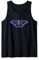 Farfalla psichedelica viola verde Boho Silhouette Canotta