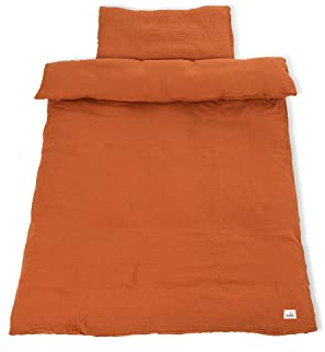 PINOLINO Musselin-Bettwäsche für Kinderbetten, rot, 2-TLG, 630001-51, Einheitsgröße