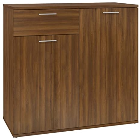 vidaXL Sideboard Kommode Anrichte Schrank Beistellschrank Mehrzweckschrank Standschrank Flurschrank Braun Eichen-Optik 80x36x75cm Holzwerkstoff