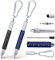 Vicloon Multifunktionsstift, 2 Stücke 6 in 1 Werkzeugstift Werkzeugstift, Geschenke für Männer, Vatertagsgeschenk, Männer Geschenke für Papa/Opa, Praktische und Kreative Geschenke(B,Schwarz/Blau)