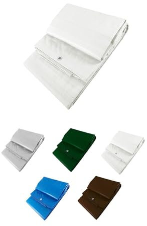 Jardin202 - Toldo Reforzado Impermeable | Lona Multiusos | con Ojales | Seleccione Medida | 2X3M. (Blanco)