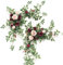 Ling's Moment 2PCS Artificial Floral Swags Centerpieces Burgundy Wedding Flower Greenery Arrangements for Sweetheart/Head Table Decor Wedding Car Wall Window Arch Home Garden Decor Blush Marsala