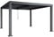 Pergola HWC-L46, Gartenpavillon Lamellen-Pavillon, 11cm-Aluminium-Gestell, Regenrinne sturmfest, 3x4m - anthrazit