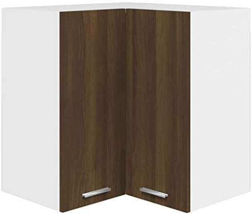 vidaXL Eck-Hängeschrank Braun Eiche-Optik 57x57x60 cm Holzwerkstoff