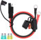Dongge 10AWG Wire SAE to O Ring Clamp, SAE Battery Connector, 40A 2 Pin Quick Connect SAE Battery Cable Extension Wire for Solar Panel Automotive Marine Motorcycle Cars RV 2ft/60cm.