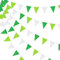 Stoff-Wimpelkette, 66 Fuß, grün-weiß, Wimpelkette, Banner, 52 Stück, wiederverwendbar, wasserfest, Wimpelkette, Wimpel, Outdoor, Garten, Zuhause, Hochzeit, Geburtstag, Party, Dekoration, Wimpelkette