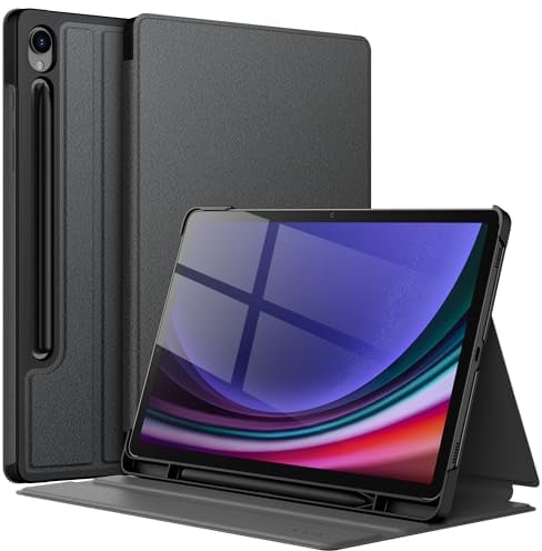 JETech Hülle für Samsung Galaxy Tab S9 11 Zoll mit S Pen Halter, Schlank Folio Ständer Tablet Schutzhülle, Multi-Winkel Ansehen (Graphite Schwarz)