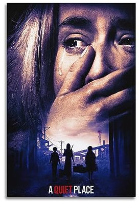 VZRSQZK Filmposter A Quiet Place, dekoratives Gemälde, Leinwand-Wandposter und Kunstdruck, modernes Familienschlafzimmer-Dekor-Poster, 20 x 30 cm