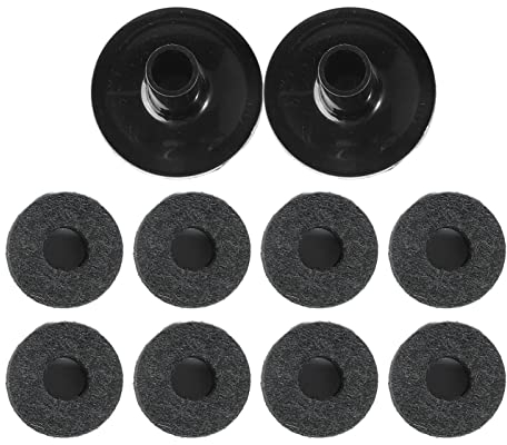 8 Pezzi Feltrini per Piatti Set Feltrini per Batteria Rondelle in Feltro per Piatti, Sostituzione Pad per Piatti con 2 Pezzi Maniche Rondella in Feltro Antiscivolo Accessori di