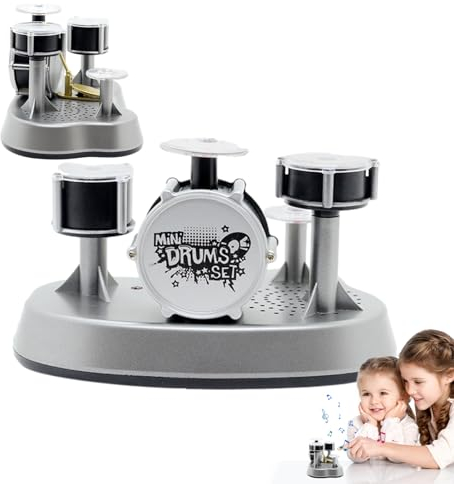 Finger Touch Drum-Set | -Trommelset für den Schreibtisch mit Sounds und Lichtern | Finger Touch Drums für den Schreibtisch für Puzzle-Unterhaltung, Geburtstag, Weihnachten, Geschenk für Luckxing