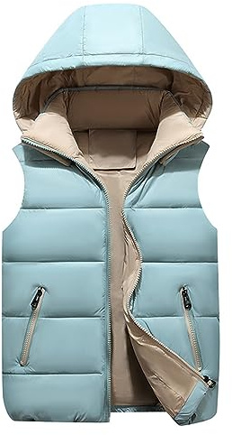 Women's Gilets and Bodywarmers with Hood UK Sale Clearance Puffer Gilet Quilted Down Jacket Lightweight Casual Full Zip Padded Parka Coat Waistcoat Plain Sleeveless Warm Winter Vest Ladies